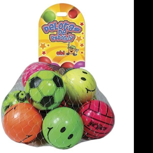 PELOTA ESPONJA 2 12 DECORADA RED C10 PZAS. SURT. E.12